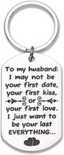 Load image into Gallery viewer, Vanlentine’s Day Gifts for Him Her Wife Husband Keychain Gift for Boyfriend Girlfriend, Stocking Stuffer Anniversary Wedding Gifts for Mens Keychain I May Not Be Your First Date Kiss or Love
