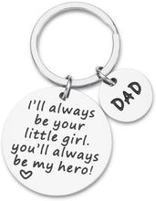 Load image into Gallery viewer, Dad Christmas Birthday Gifts Fathers Day Stocking Stuffers for Dad Keychain Step Daddy Gifts from Daughter Son Kids Wife Father in Law Dad of The Bride Wedding Anniversary Presents Keyring Men Him
