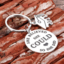 Load image into Gallery viewer, Funny Senior class of 2021 Graduation Gifts Keychain For Her Female Nurse Women Girls From Dad Mom Stepfather from Middle High College Medical Law Dental School Grad Gifts Boyfriend Girlfriend Keyring
