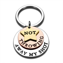 Load image into Gallery viewer, Hamilton Gifts Musical Jewelry Not Throwing Away My Shot Tri-Layer Keychain Broadway Musical Merchandise Theater Lover Gifts Rise Up Charm keyring for Teen Girls Men Women for Christmas Valentine
