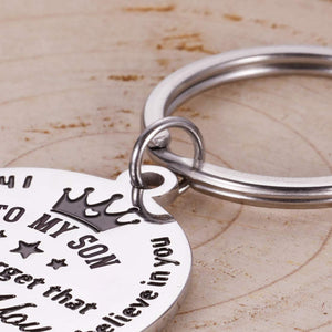To My Son Keychain Gifts From Mom Dad Mother To Son Stocking Stuffers Inspirational Christmas Gifts For Him Men Teen Boys Kids Birthday Wedding Graduation Encouragement Gifts To Boys Fathers Day