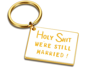 Funny Anniversary Keychain Gifts For Men Him Her Husband Wife Valentine Day Gifts For Hubby Wifey Couple Birthday Gifts For 5th 10th 20th Anniversary Wedding Gag Gifts Key Chain Men Women