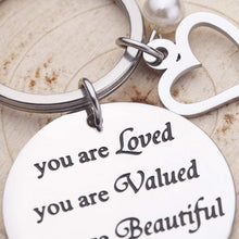 Load image into Gallery viewer, Inspirational Gifts Encouragement Keychain for Her Teens Teenage Girls Sister in Law Young Women Friends Birthday Valentine Day Gifts for Daughter Niece Key Chain Dog Tag for Her Presents
