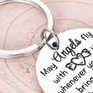 Traveller Prayer Key Chain Long Distance Journey Gifts Goodbye Farewell Leaving Going Away Parting Gifts Military Deployment Gifts For Him Her Boyfriend Son Daughter Going Off To College Gifts