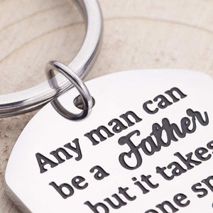 Gifts for Step Dad Keychain Father’s Day Birthday Gifts for New Dad Thank You for Loving Me As Your Own Wedding Gifts for Father in Law from Daughter Son Key Ring Dog Tag