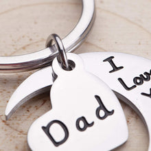 Load image into Gallery viewer, Dad Christmas Gifts Keychain Fathers Day Birthday Gifts For Daddy Step Dad To Be Husband From Daughter Son Kids Wife I Love You To The Moon Key Ring Father Of The Bride Wedding Anniversary Men Him
