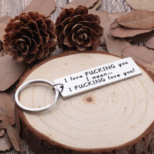 Load image into Gallery viewer, Love Keychain-gifts-boyfriend-husband-him-her I love you key chain funny gag gifts for hubby valentine day anniversary wedding birthday gifts for from girlfriend wife couple her presents
