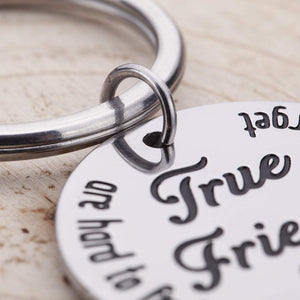 Birthday Gifts for Best Friends True Friends Keychain Friendship Gifts for BFF Women Friends Appreciation Thank You Gifts for Men Sisters Wedding Key Ring Teen Girls Boys Him Her