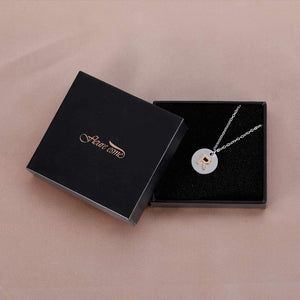 Valentine Day Gifts Initial Letter Pendant Necklace For Her Women Girls 18K Gold Plated Alphabet 26 A-Z Necklace Stainless Steel Round Script Name Monogram Charm Adjustable Chain Jewelry Teens