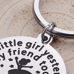 Daughter Keychain Birthday Gifts From Mom Dad To Daughter Gifts For Women Teens Birthday Wedding Bride Gifts My Little Girl Yesterday My Daughter Forever Gifts From Mother Father