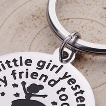 Load image into Gallery viewer, Daughter Keychain Birthday Gifts From Mom Dad To Daughter Gifts For Women Teens Birthday Wedding Bride Gifts My Little Girl Yesterday My Daughter Forever Gifts From Mother Father
