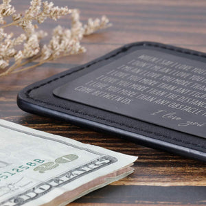 Wallet Insert Card Christmas Gifts for Him Her Husband Boyfriend Valentine Anniversary Birthday Gifts Mini Love Note Wedding Engagement Gifts Men