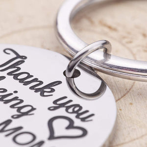 Gifts for Step Mother New Mom Keychain Wife Birthday Gifts Keychain Mothers Day Gifts From Husband Anniversary Wedding Gifts For Mother Of The Bride Groom Presents From Daughter Son Kids Key Tag