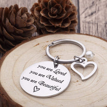 Load image into Gallery viewer, Inspirational Gifts Encouragement Keychain for Her Teens Teenage Girls Sister in Law Young Women Friends Birthday Valentine Day Gifts for Daughter Niece Key Chain Dog Tag for Her Presents
