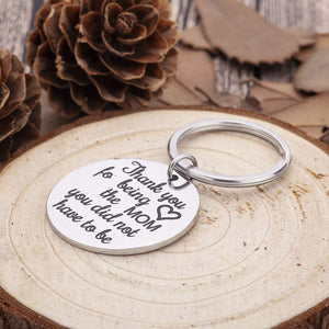 Gifts for Step Mother New Mom Keychain Wife Birthday Gifts Keychain Mothers Day Gifts From Husband Anniversary Wedding Gifts For Mother Of The Bride Groom Presents From Daughter Son Kids Key Tag