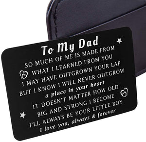 to My Dad Gifts from Daughter to Father Wallet Insert Card for Dad Fathers Day Valentine Birthday Gifts Daughter to Step Dad I Love You Father of The Bride Step Father Figure Wedding Men Him