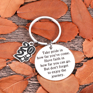 Class of 2021 Graduation Gifts Keychain For Him Her Daughter Son From Mom Dad Graduate Students From College High Medical Law School For Nurse Engineers College Masters Inspirational Double-Sided Gift