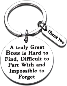 Boss Appreciation Gifts for Boss Male Female Keychain Lady Him Her Gifts for Mentor Leader Coworker Leaving Job Going Away Retirement Thank You Birthday Gifts Goodbye Christmas Presents Men Women