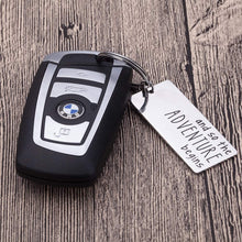 Load image into Gallery viewer, New Journey-Keychain-Retirement-Gift-College Care Package for Daughter The Adventure Begins New Job Life Next Chapter Divorce Gifts for Women Men Friends Coworkers Graduation for Him Her
