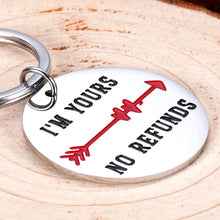 Load image into Gallery viewer, Boyfriend Girlfriend Christmas Birthday Gifs Funny I’m Yours Keychain Valentine Day for Him Her Husband Wife Anniversary for Man Women Fiance Bride Groom Engagement Wedding Keychain
