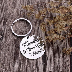 Mothers Day Keychain Gifts for Mom from Daughter Son Remember I Love You Mom Birthday Gifts for Women Mommy Key Ring Wedding Stocking Stuffers for Her