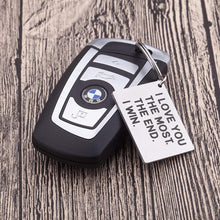Load image into Gallery viewer, Anniversary Gifts for him her Husband Boyfriend Keychain Gifts for Wife Girlfriend Birthday Wedding Gifts from Wifey Hubby Valentine Day Gifts Couple Key Chain Tag Present for Men Women
