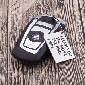 Anniversary Gifts for him her Husband Boyfriend Keychain Gifts for Wife Girlfriend Birthday Wedding Gifts from Wifey Hubby Valentine Day Gifts Couple Key Chain Tag Present for Men Women
