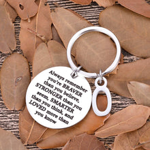 Load image into Gallery viewer, Inspirational Christmas Gifts for Son Daughter Keychain Personalized Initial Charm Valentine Women Men Friends Teens Sweet 16 Birthday College Graduation Gifts for Teenage Boy Girls Gifts Him Her
