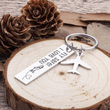 Load image into Gallery viewer, Fathers Day Pilot Gifts Fly Safe i Love You Keychain For Dad Flight Staff Airline Worker Boyfriends Husband Gift Long Distance Traveler Gift For Birthday Anniversary Couple Him Her Men Women
