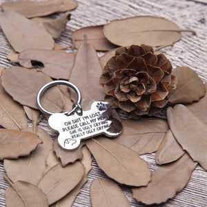 Funny Pet Tag, Funny Cute Dog Tag for Dogs Cats , Engraved Bone Shape Dog Collar Tag - I'm Lost Please Call My Mom She’s Ugly Crying New Puppy Tag Gift Stainless Steel