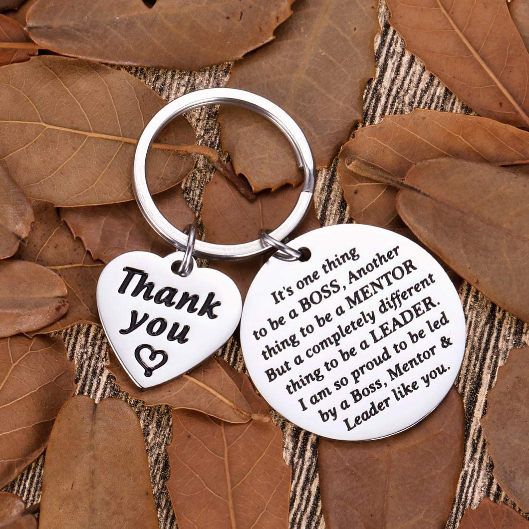 Boss Gifts for Christmas Men Women Office Keychain Appreciation Gifts for Supervisor Mentor Leader Birthday Thank You Leaving Going Away Gifts Retirement Coworker Boss Lady Goodbye Presents