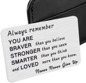 Wallet Card Insert Inspirational Christmas Valentine Gifts For Teen Guys Girls Women Men 2021 Gradation Gifts For Son Daughter Graduates Teenage Coming of Age Birthday For Teens Him Her