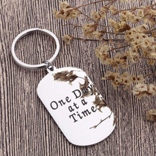 Load image into Gallery viewer, Encouragement Gifts Keychain for Men Women Serenity Prayer Dog Tag Sobriety Addiction Recovery AA Gifts Inspirational Gifts for Him Her Birthday Religious Jewelry Key Chain
