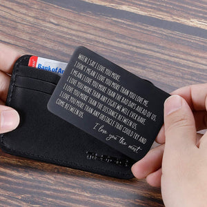 Wallet Insert Card Christmas Gifts for Him Her Husband Boyfriend Valentine Anniversary Birthday Gifts Mini Love Note Wedding Engagement Gifts Men