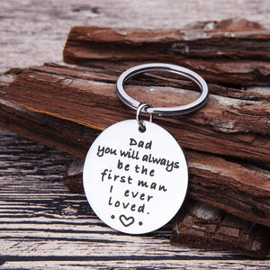 Fathers Day Birthday Gifts for Dad Keychain Son Daughter To Daddy Stepdad Men