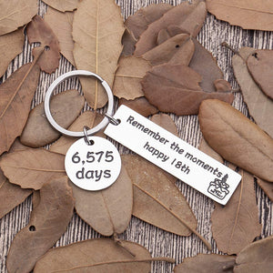 18th Birthday Gifts Keychain For Son Daughter Teenage Girls Boys From Dad Mom Young Men Women Birthday Gifts Key Ring For boyfriend Girlfriend Him Her Best Friends Bff Teens Sisters