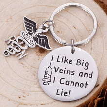 Load image into Gallery viewer, Funny Nurse Appreciation Keychain Gifts for Phlebotomist Nurse Assistant Intern Nursing Coworkers Phlebotomy Technician Nurse Graduation Key Chain RN Medical Students Women Men LPN Jewelry Presents
