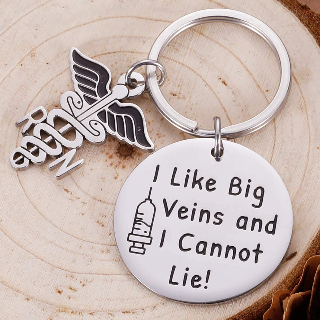 Funny Nurse Appreciation Keychain Gifts for Phlebotomist Nurse Assistant Intern Nursing Coworkers Phlebotomy Technician Nurse Graduation Key Chain RN Medical Students Women Men LPN Jewelry Presents