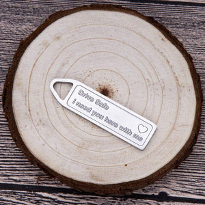 Drive Safe Keychain Handsome I Love You Engraved Keychain Christmas Gifts Key Tag Best Stocking Stuffers Birthday Gifts for Men Boyfriend Husband Dad Couples Trucker Gifts Love Keychains for Him Men