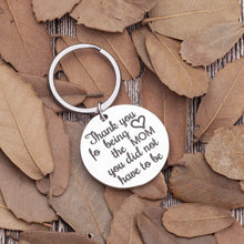 Load image into Gallery viewer, Gifts for Step Mother New Mom Keychain Wife Birthday Gifts Keychain Mothers Day Gifts From Husband Anniversary Wedding Gifts For Mother Of The Bride Groom Presents From Daughter Son Kids Key Tag
