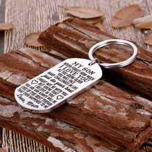 Load image into Gallery viewer, To My Son Christmas Keychain Gifts from Mom Dad Mother To Son Him Teens Stocking Stuffers Adult Men Teenage Boys Kids Birthday Gradation Sweet Sixteen Going To College Guys Males Wedding Gifts Present

