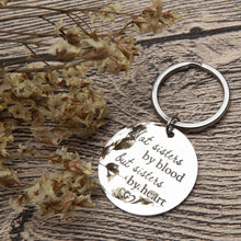 Load image into Gallery viewer, Best Friend Sister Gifts Keychain Key Ring Tag Charm Pendant Family Friendship Gift for Best Friends BFF Teens Girls Women Not Sister by Blood But Sister by Heart Birthday
