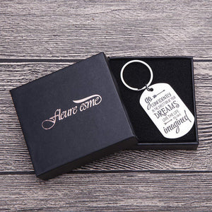 Inspirational Keychain Gifts Personalized Engraved Charm Key Chain Ring Pendant Go Confidently in The Direction of Your Dreams Graduation Birthday Gift for Office, Teen Boys, Teenage Girls