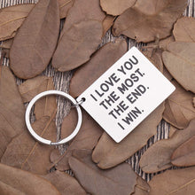 Load image into Gallery viewer, Anniversary Gifts for him her Husband Boyfriend Keychain Gifts for Wife Girlfriend Birthday Wedding Gifts from Wifey Hubby Valentine Day Gifts Couple Key Chain Tag Present for Men Women
