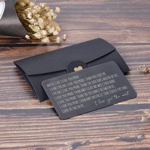 Wallet Insert Card Christmas Gifts for Him Her Husband Boyfriend Valentine Anniversary Birthday Gifts Mini Love Note Wedding Engagement Gifts Men