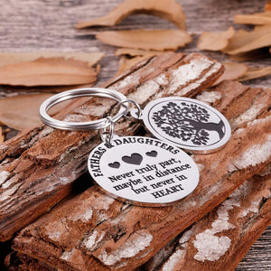 Fathers Day Birthday Gifts For Dad Keychain Christmas Gifts for Daddy Step Dad From Daughter Kids Wife Key Ring Father In Law Father Of The Bride Wedding Anniversary for Dad Men Him Stocking Stuffers