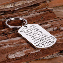 Load image into Gallery viewer, to My Daughter Keychain Valentine Gifts for Daughter Birthday from Mom Dad Grandma Inspirational Graduation Sweet 16 Gifts for Her from Teen Adult Women Teenage Girls Wedding Presents
