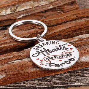 Fleure Esme Funny Dog pet tag Keychain enrgraved Collar id tag cat Dog tag for pet from dogmom dogdad Breaking Hearts