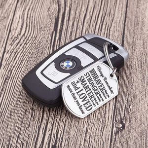 Inspirational Keychain Stocking Stuffers for Him Her Teens Adult Women Friends Son Daughter Christmas Birthday Valentine Gifts Teenage Boy Girls Graduation Present Dogtag Men