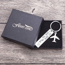 Load image into Gallery viewer, Fathers Day Pilot Gifts Fly Safe i Love You Keychain For Dad Flight Staff Airline Worker Boyfriends Husband Gift Long Distance Traveler Gift For Birthday Anniversary Couple Him Her Men Women
